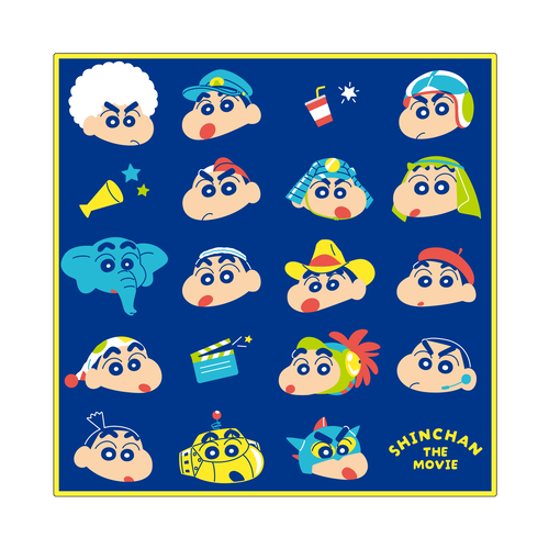 クレヨンしんちゃん パイルガーゼハンカチ ムービーフェイス